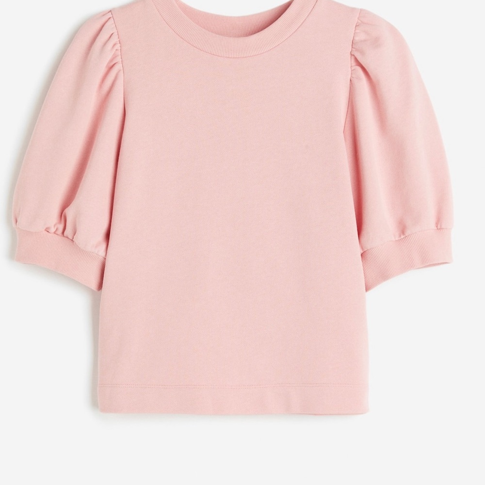 Pure cotton pink H&M Puff Sleeve Kids Top size M